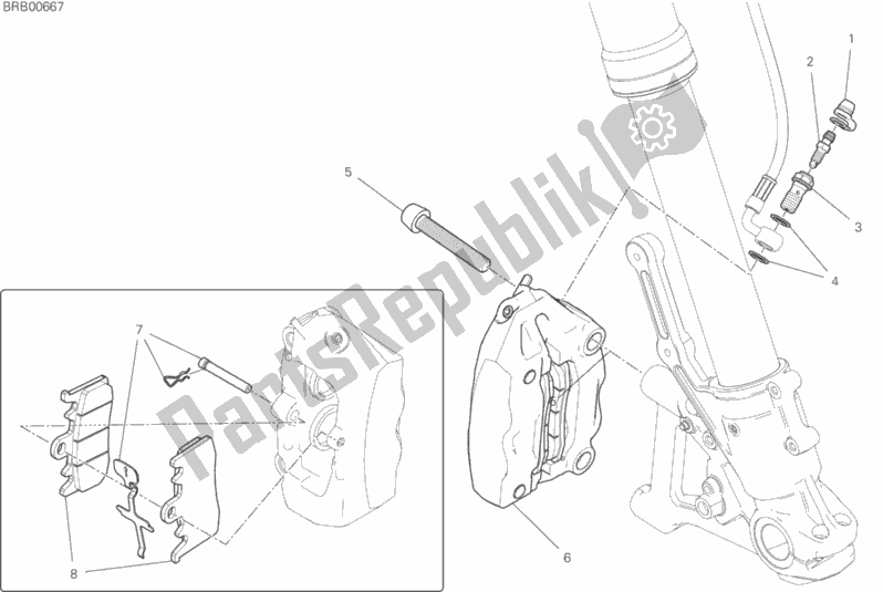 All parts for the Front Brake System of the Ducati Scrambler Icon Dark Thailand 803 2020